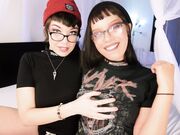 Little Puck - Hot Goth GF and Big Sis Twin Taboo 1080p