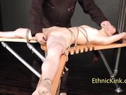 EthnicKink - Leah Hart Tickled on the Apparatus