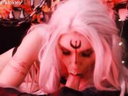 Lara Loxley - Dark Elf Dominates Cock Swallows