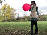 mylene - 36 Inch Red Balloon Popping Outdoor