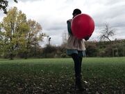 mylene - 36 Inch Red Balloon Popping Outdoor