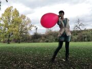 mylene - 36 Inch Red Balloon Popping Outdoor