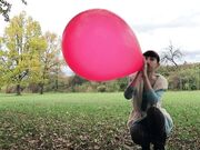 mylene - 36 Inch Red Balloon Popping Outdoor