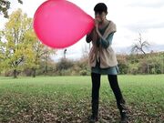 mylene - 36 Inch Red Balloon Popping Outdoor