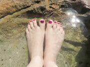 mylene - Beach Foot Worship And Some Pussy Tease