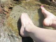 mylene - Beach Foot Worship And Some Pussy Tease