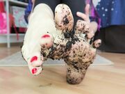 mylene - Dirty Feet Anal Footjob Cum