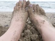 mylene - Foot Fetish Sea Waves Amp Sand On My Feet
