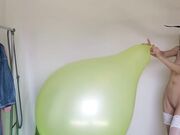 mylene - Huge Balloon Blow To Pop Amp Cumming After