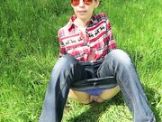 mylene - Outdoors Orgasm Trying Not 2 Get Caught