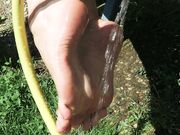 mylene - Washing My Sexy Feet In A Hot Sunny Day