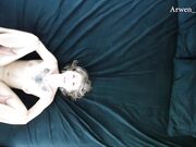 Arwen Datnoid - Tiny Blonde Fucks From Above View