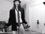 SchuylarWitch - Suit And Tie Striptease Black And White