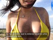 Emanuelly Raquel - JOI On The Beach Public Nudity Voyeur