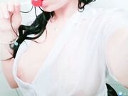 Emanuelly Raquel - Naughty College Girl In Bath Big Dildo