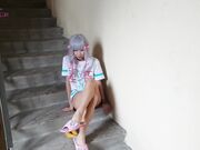 AsianDreamX - Izumi Sagiri Gets Out Feet Banana Smash