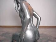 AsianDreamX - Silver Paint Asian Girl Masturbating