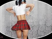 AsianDreamX - Wet T Shirt Strip Schoolgirl Dancing