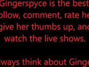 Gingerspyce - Redhead Teen Drips Cum Riding Purple Bbc