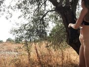 Ivy Roses - Blindfold And Gag In Park Squirt