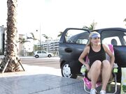 Ivy Roses - Blindfolded Cum In Chair At Sidewalk