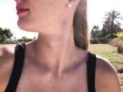 Ivy Roses - Cum Barefoot  In Public Park Naked