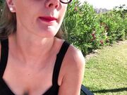 Ivy Roses - Cum Barefoot  In Public Park Naked