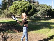 Ivy Roses - Public Naked Workout And Streching