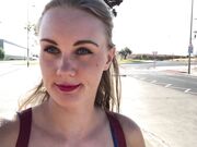 Ivy Roses - Riding Dildo In Busstop W Cum On Face