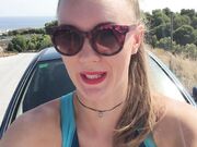 Ivy Roses - Riding Dildo In Public Road On Car Hood