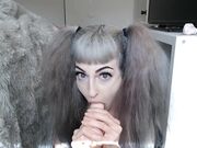 Elle Kat - Dildo Sucking And Gagging