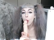 Elle Kat - Dildo Sucking And Gagging