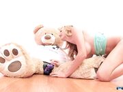 Brett Rossi - Plays With A Stuffed Bear's Strap-on Dildo