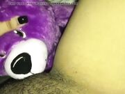 Cumming On Her Teddy