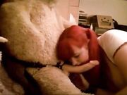 Fucking Her Teddy Bear Big Boobs Redhead