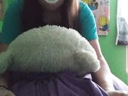 Goddessboo - Little Has Moaning Orgasm While Grinding On Teddy