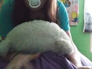 Goddessboo - Little Has Moaning Orgasm While Grinding On Teddy