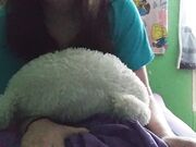 Goddessboo - Little Has Moaning Orgasm While Grinding On Teddy