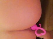 Playing With Her Real Toy Bear