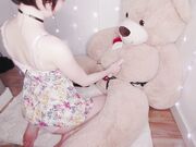 The Blushing Nun - Short Haired Babe Makes A Bear Happy