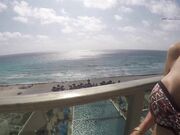 Saraanddave - Strip at balcony