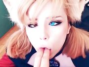 Sweetie Fox - Cute Bunny Deepthroat And Fingering