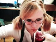 Sweetie Fox - Student Sloppy Facefuck And Cumshot POV