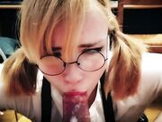 Sweetie Fox - Student Sloppy Facefuck And Cumshot POV