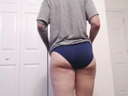 Goddess Green Eyed - Ass Worship Blue Cotton Fullback Panties