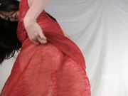 Goddess Alexandra Snow — Red Lace Bodysuit