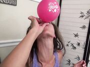 Vicky Vixxx - fetish and femdom sophis first balloon blowing clip