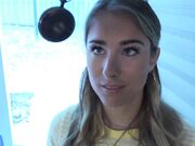 Food delivery girl hypnotized by a pervert customer