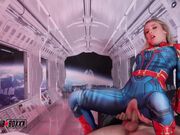 Lex Luther uses a mind control microchip and fucks Captain Marvel in a spaceship