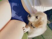 Belle Delphine - Belle With Her Dog-edited